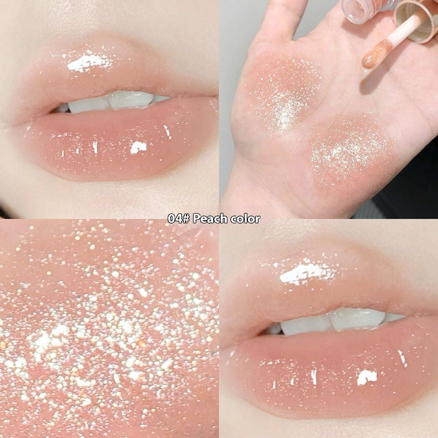 Moisturizing Bright Color Lip Gloss Love Thin And Glittering