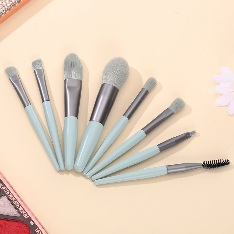 Makeup Brush 8 PCs Suit Eye Shadow Blush Face Powder Repair Highlight Powder Foundation Brush