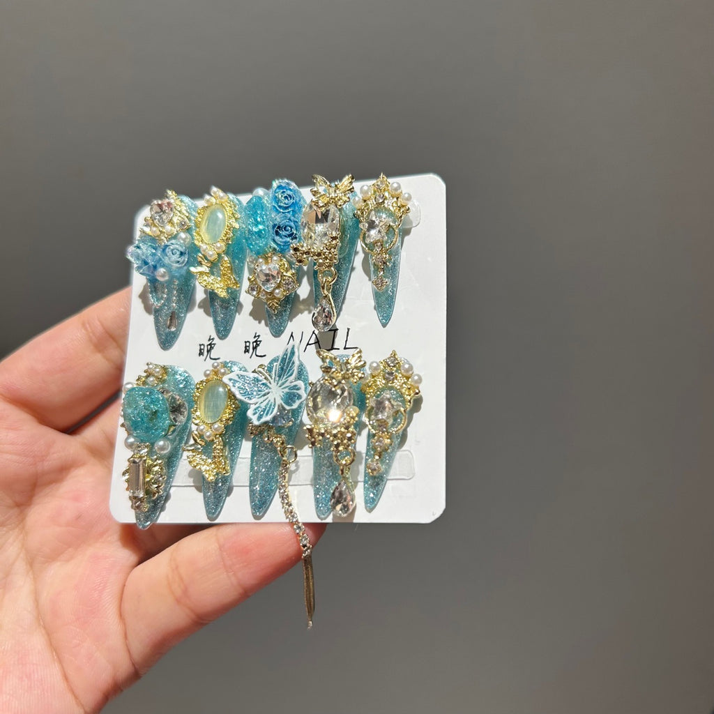 Original Intricately Crafted Handmade Nail Art Pieces For Wear