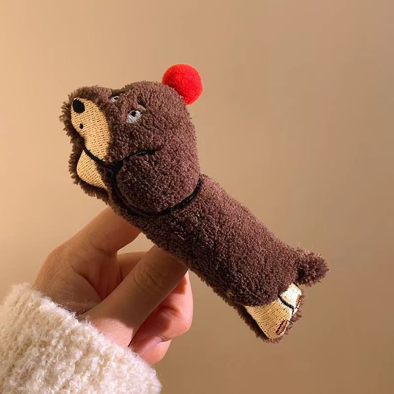 Cute Sausage Puppy Barrettes Female Side Bangs