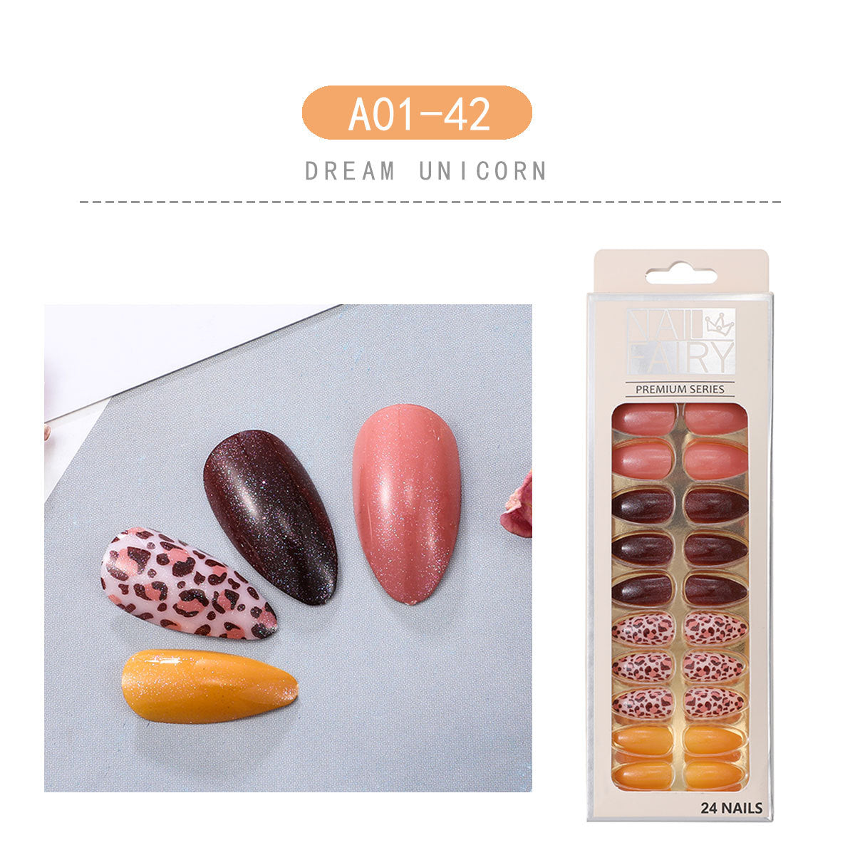 Leopard Print Water Drop Nail Stickers Wear