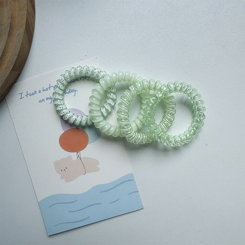 Telephone Wire Hair Ties Hair Rope Hair-binding High Elasticity Not Tight Hair
