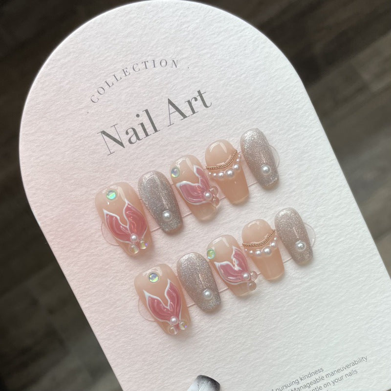 Fantasy Mermaid Tail Handmade Nail Stickers