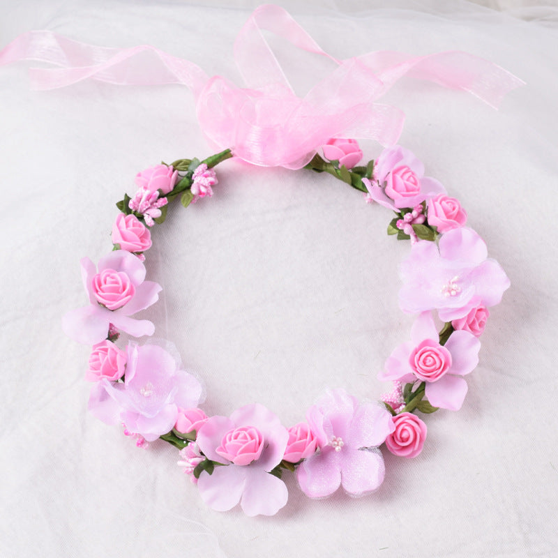 Imitation Rattan Woven Hard Circle Wreath Headgear Korean Style Sen Female Super Fairy