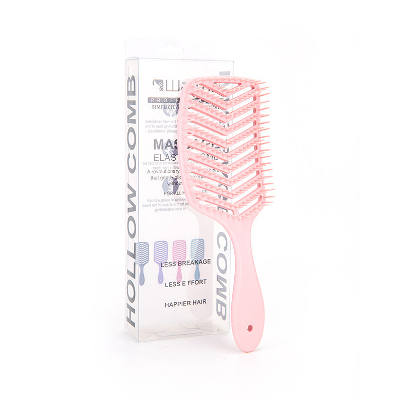 Hollow V-shaped Massage Modeling Big Curved Comb