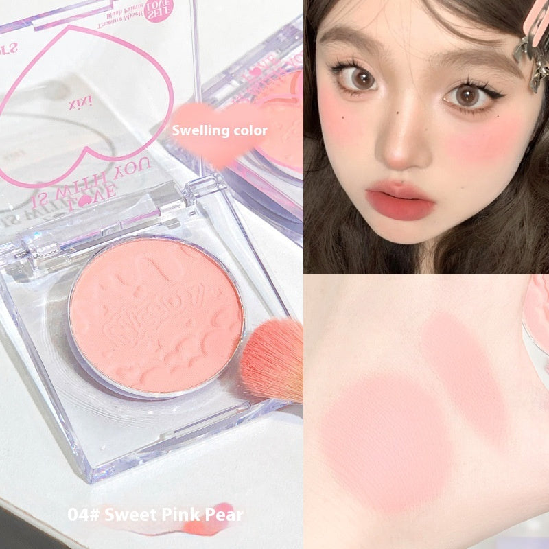 XIXI Cha Cha Peach Heart Monochrome Blush Low Saturation