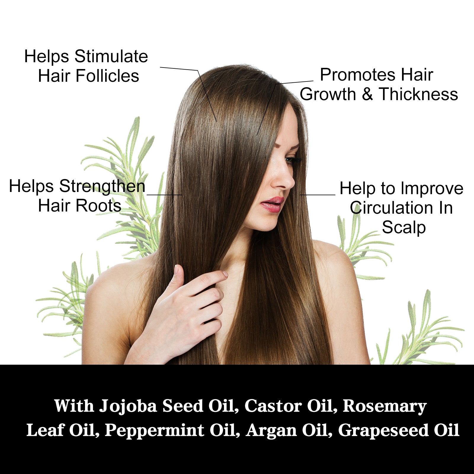 Rosemary Oil Dense Hair Soft Care Hair Repair Damaged Hair Tail Dry Hair Manic Rosemary Dense