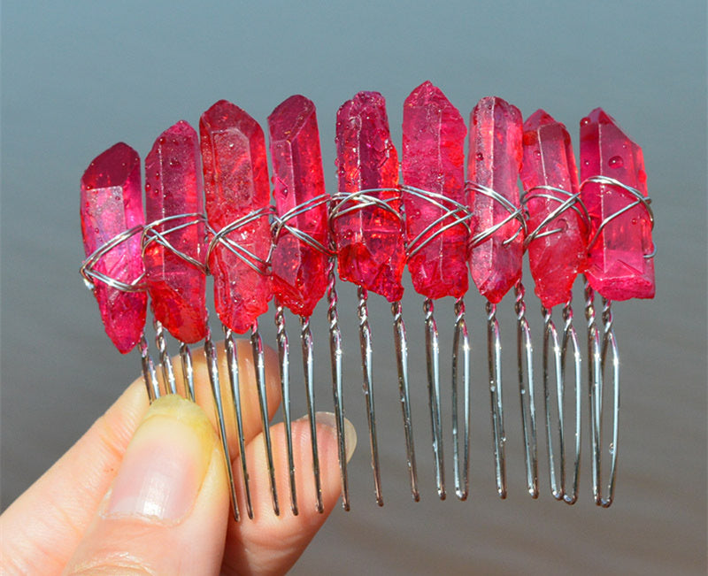Natural Plated Two Colour 20 Tooth Hair Comb Diy