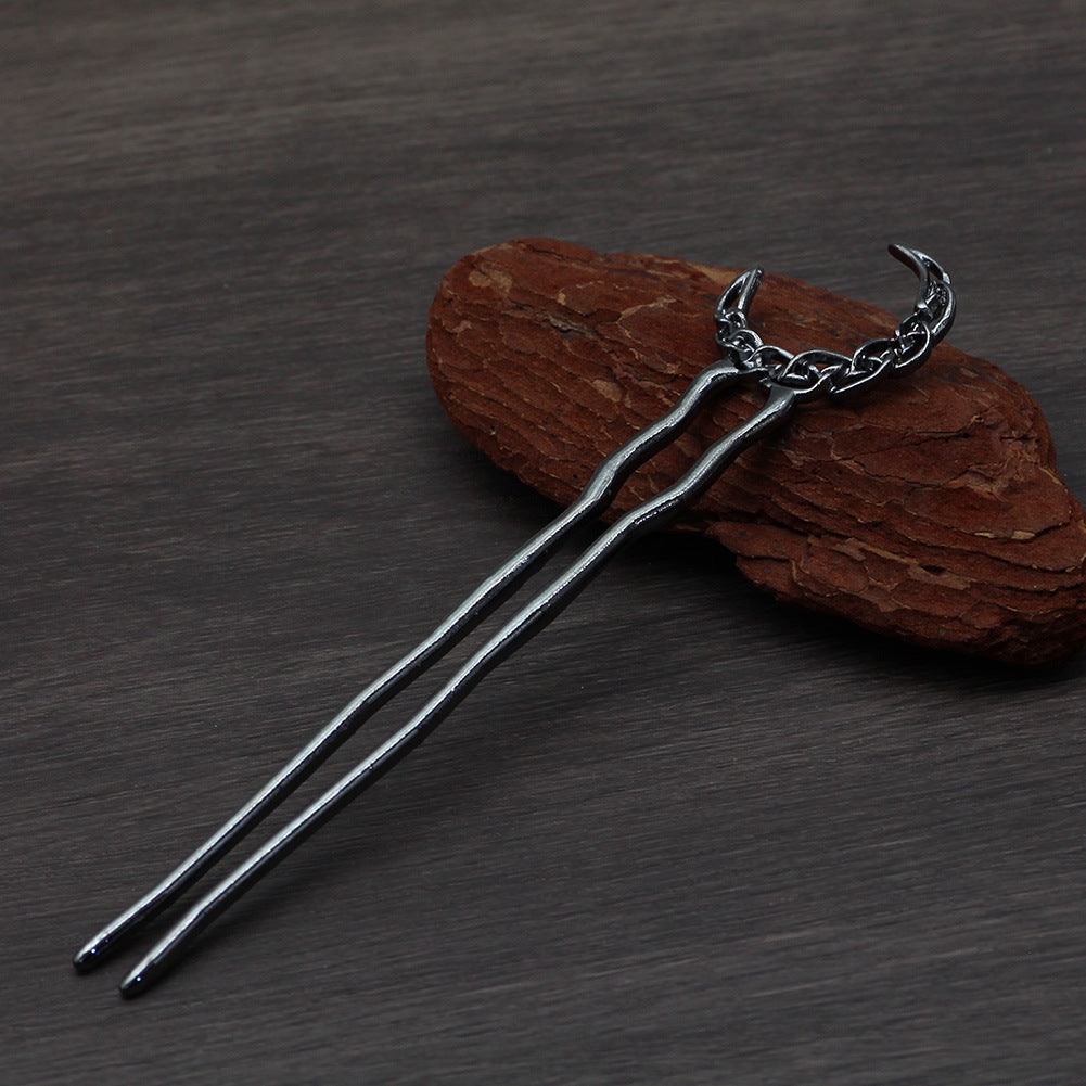 New Headdress Simple Moon Hairpin