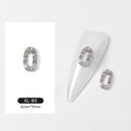 Silver Digital Sparkling Diamond Alloy Nail Decoration