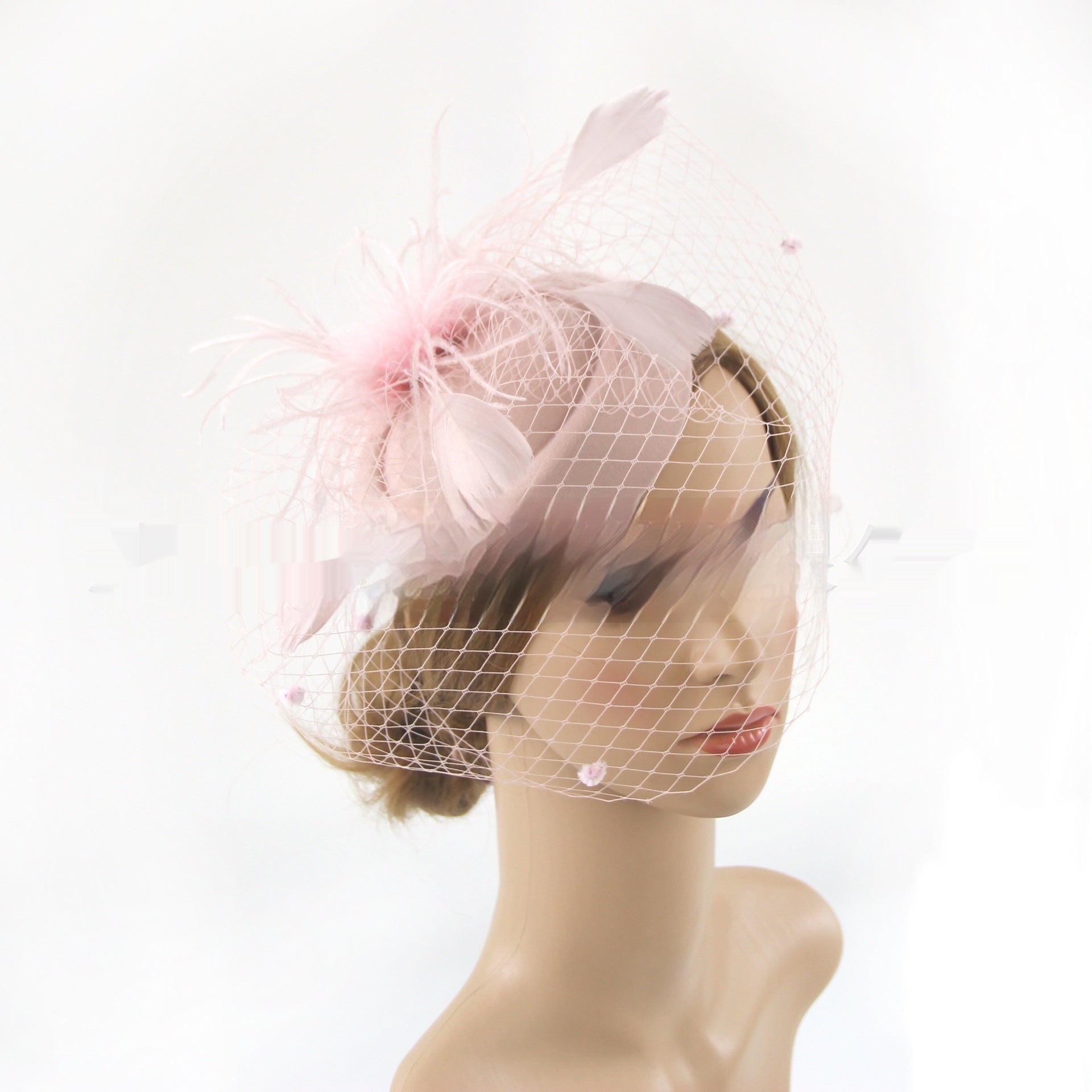 Vintage Bridal Veil Headdress Veil Billycock