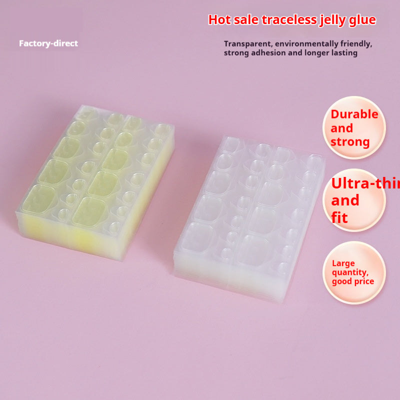 Fake Toe Nail Transparent Jelly Glue Waterproof Super Sticky Ultra-thin