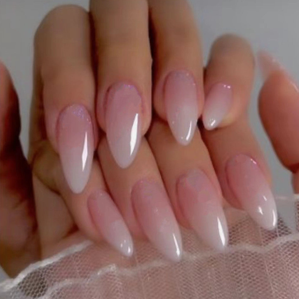 False Nail Patch Peach Powder Gradient Apricot