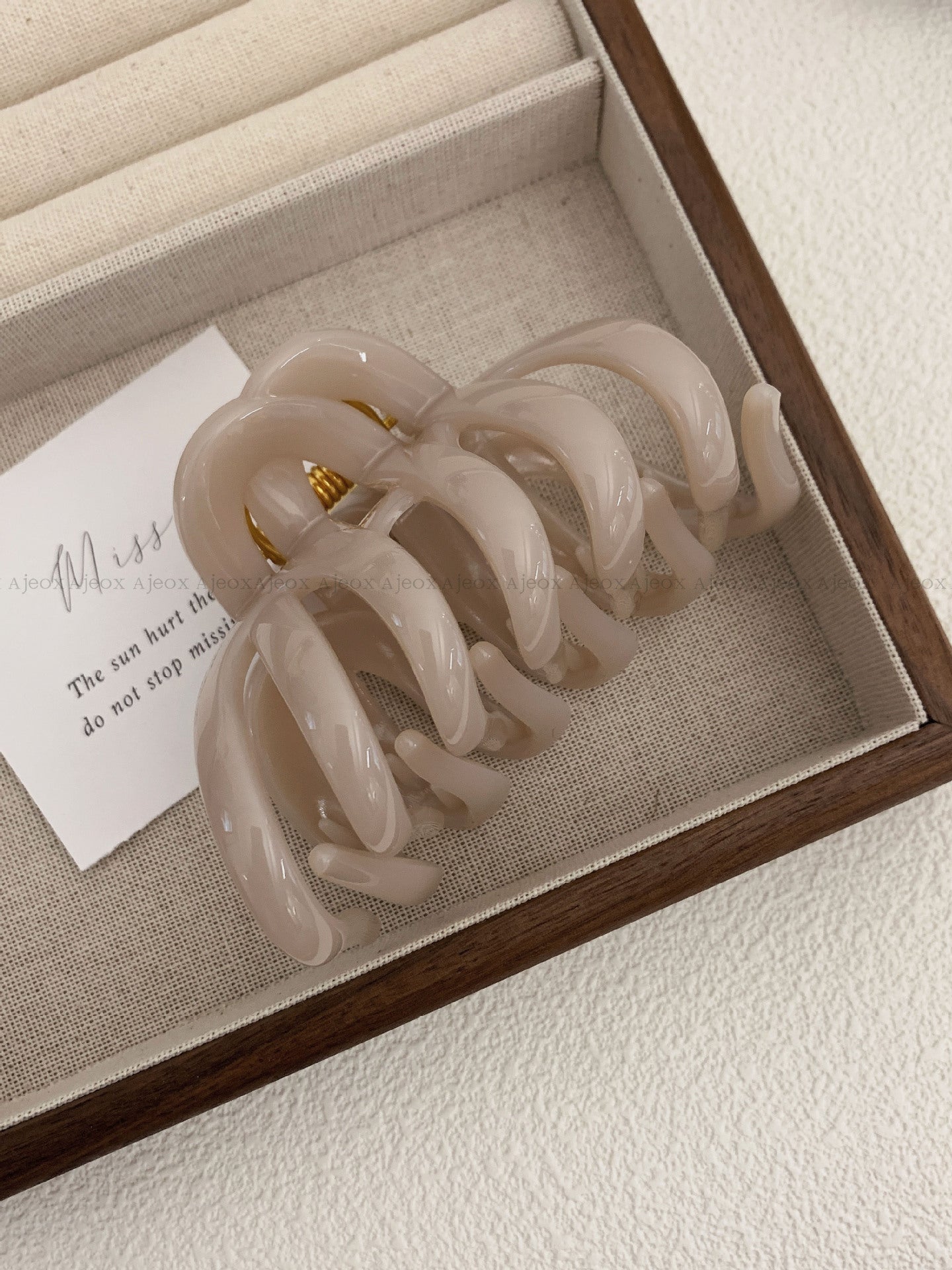 French Elegance Large Pumpkin Hair Claw Back Head