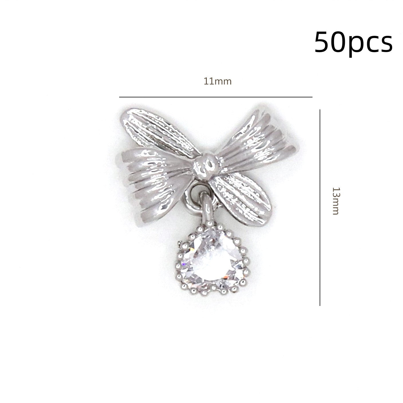 Climate Flowers Bow Zircon Nail Ornament Zircon