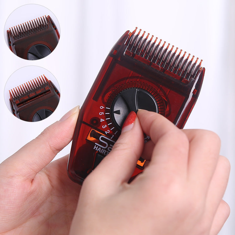 Adjustable Manual Hair Trimmer Portable Haircut Comb Hidden