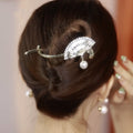 Alloy Zircon Hair Accessories Fan Tear Drop Twister  Hair Clip