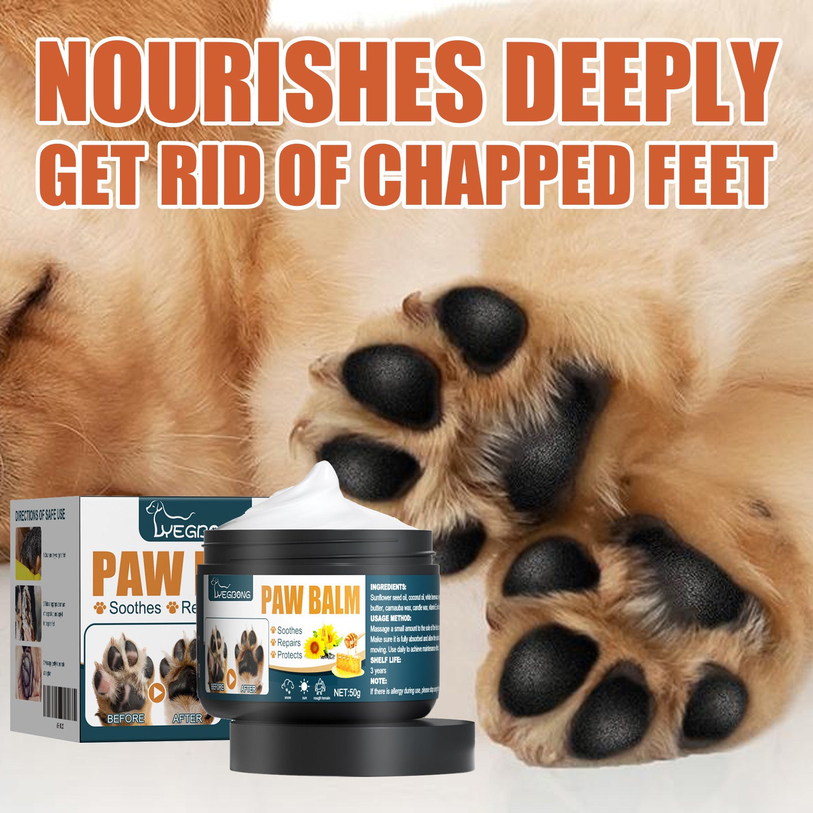 Cat Dog Foot Pad Apply Cleaning Cream Nail Meat Pad Claw Care Cream