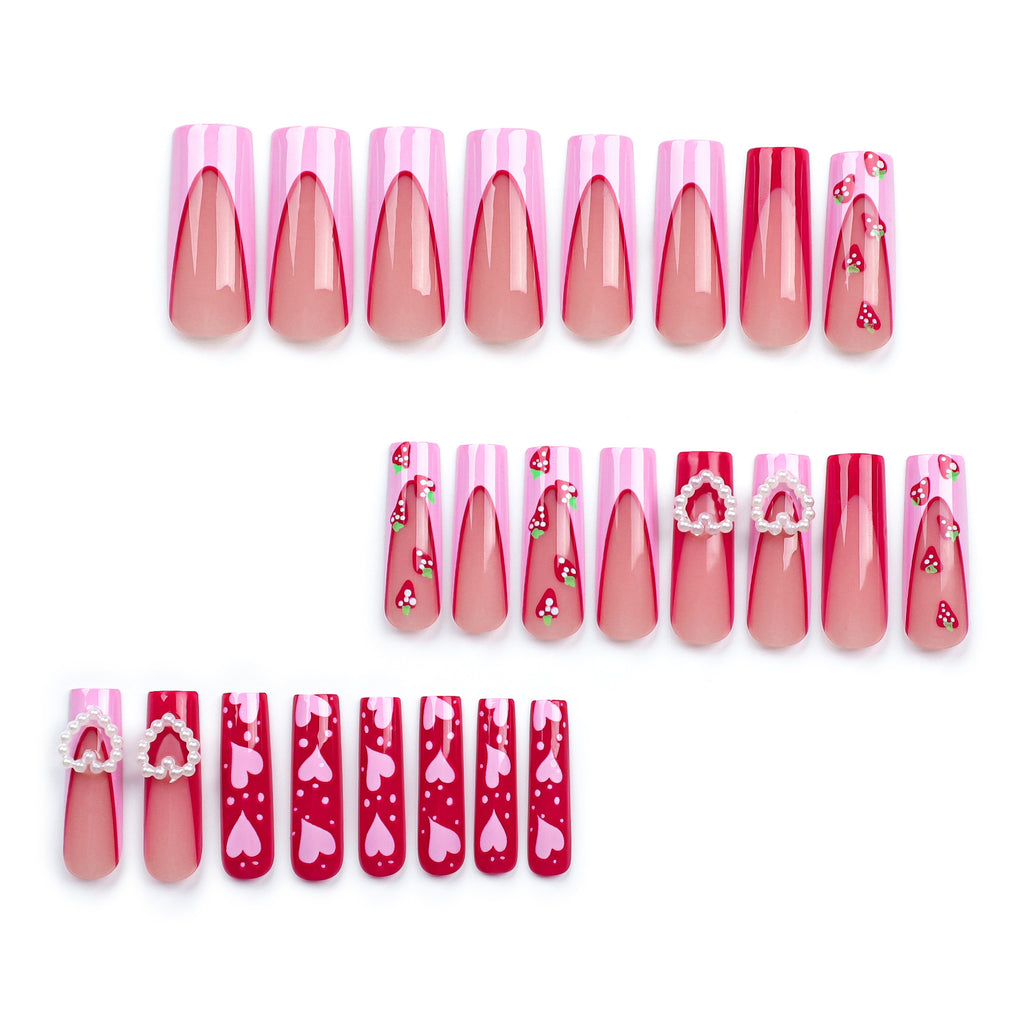 Valentine's Day Three-dimensional Love Pearl Wear Nail Sticker