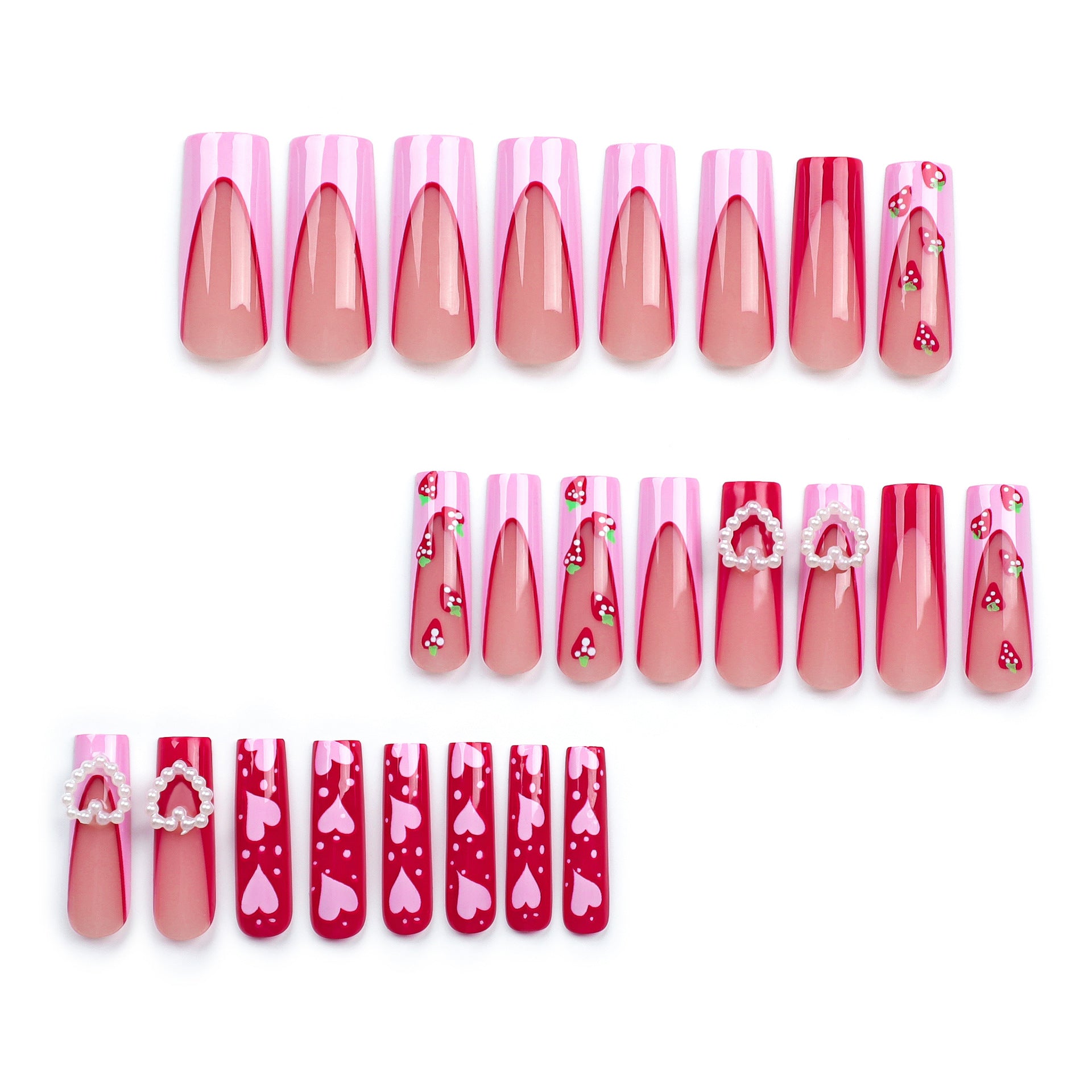 Valentine's Day Three-dimensional Love Pearl Wear Nail Sticker