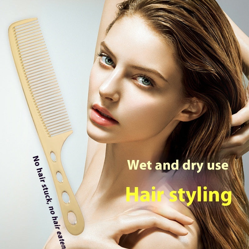 Stainless Steel Aluminum Comb Hair Stylist Comb Modeling Suit