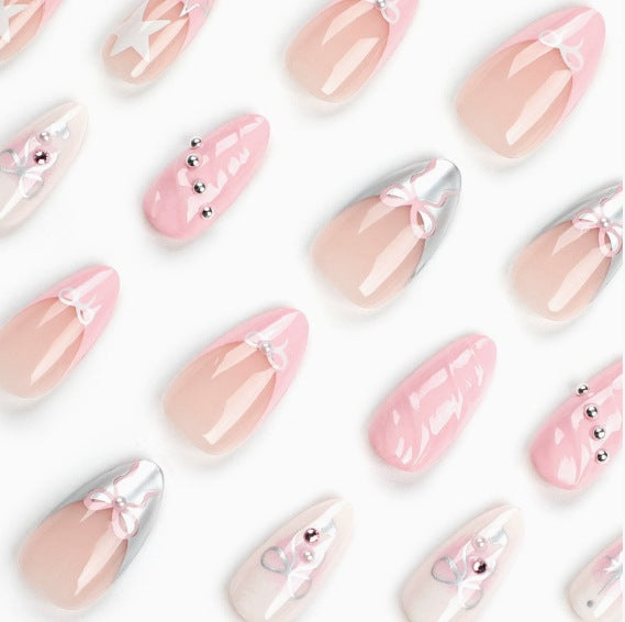 Wearable Nail Shaped Piece Nail 3D Bow
