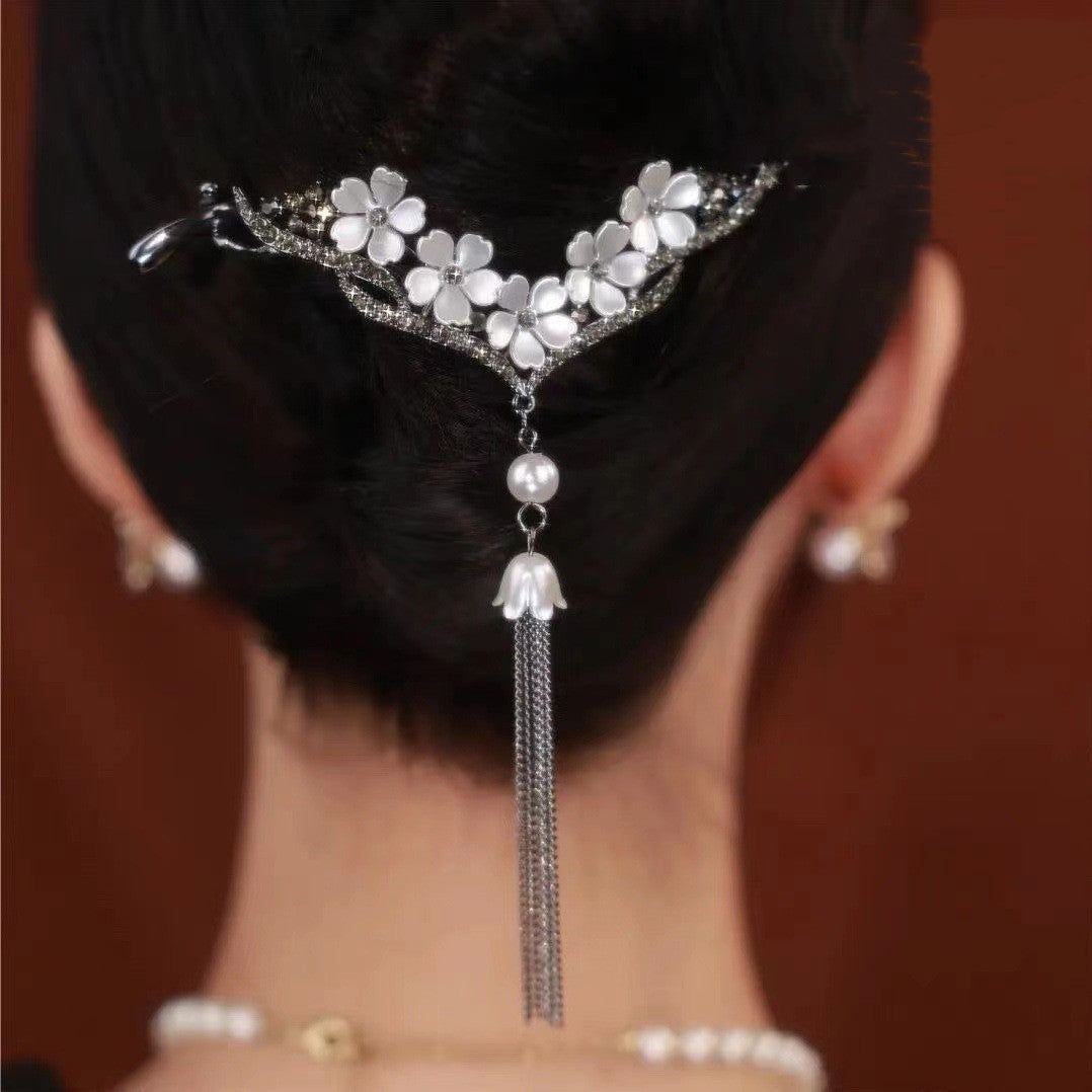 Women's Alloy Temperament Black Zircon Hairpin