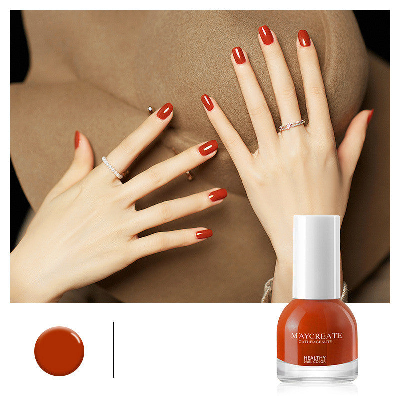 Maycreate Nail Polish Female Long-lasting Tear-free Baking Free Transparent Net Red Summer Nail Polish