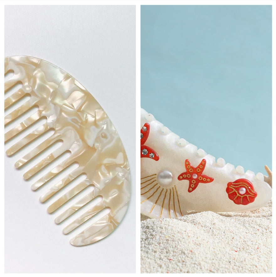 Ocean Acrylic Starfish Shell Temperament Seabed Barrettes