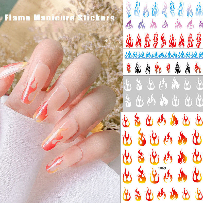 Flama Nail Flame Polish Glue Sticker Decoration Small Pattern