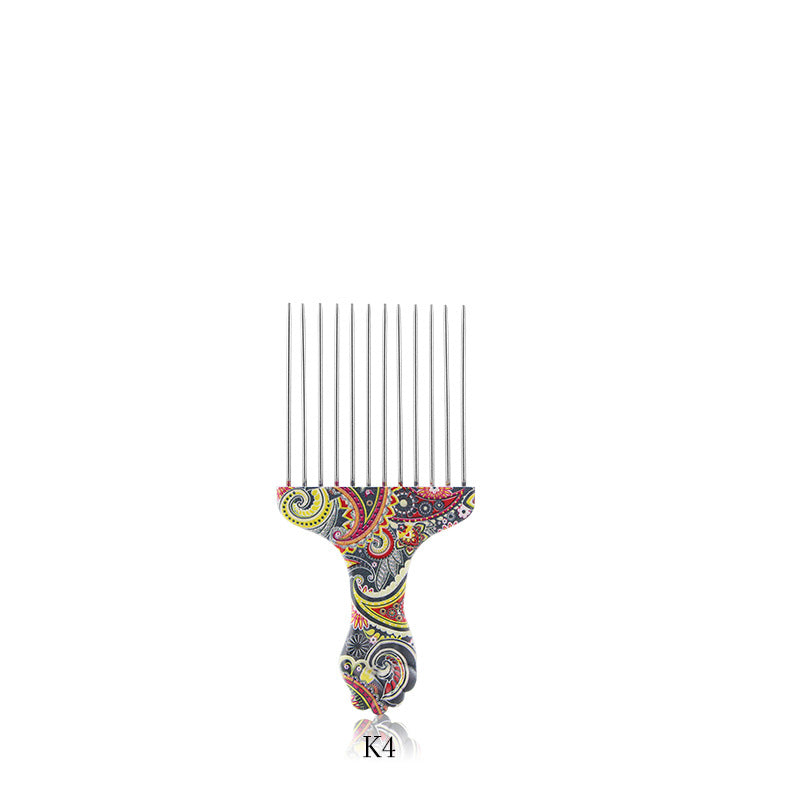 Men's Retro Oil Head Styling Comb Curly Hair Pick