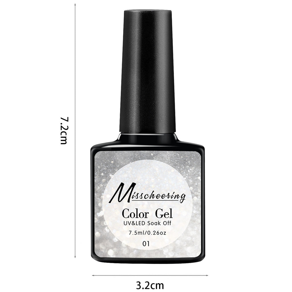 Misscheering Popular Diamond In The Debris Glue Sequins Laser UV Polish Nail Art