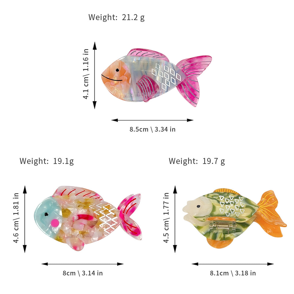 Goldfish-shaped Acetic Acid Hair Clip For The Back Of The Head