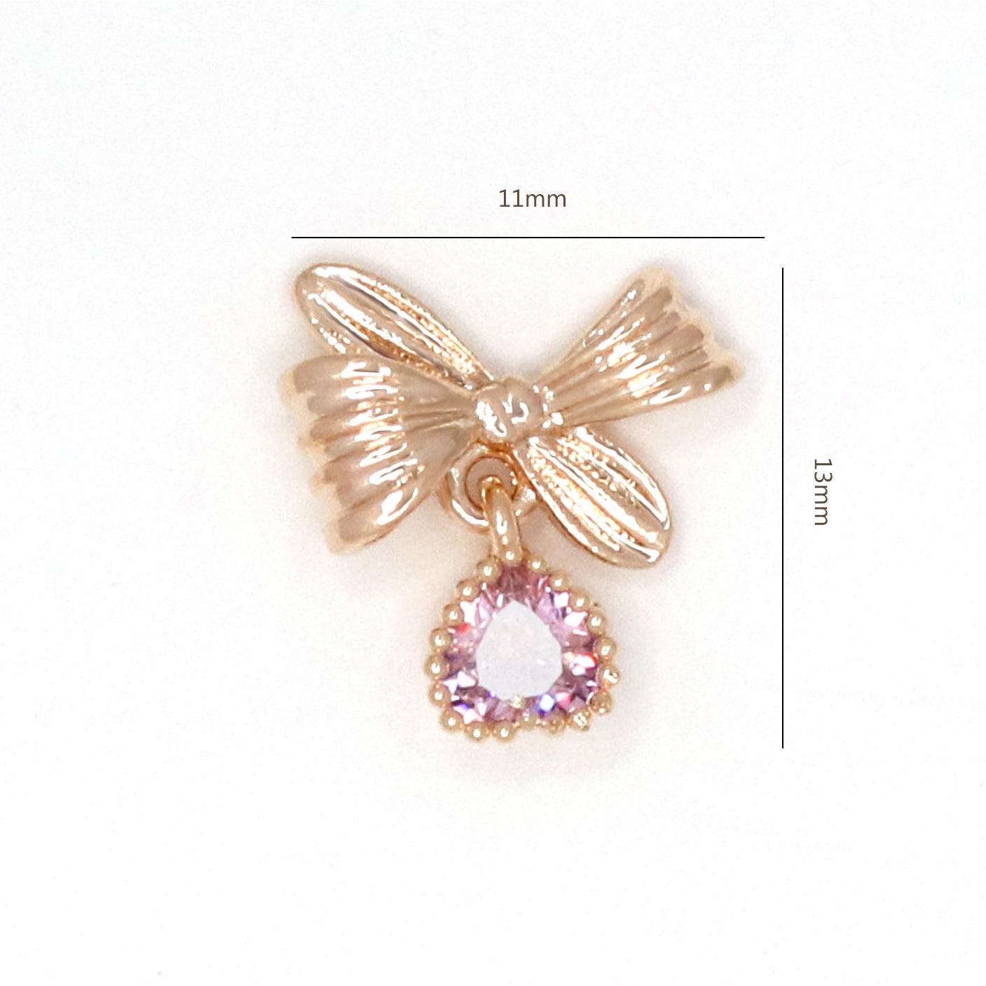 Climate Flowers Bow Zircon Nail Ornament Zircon
