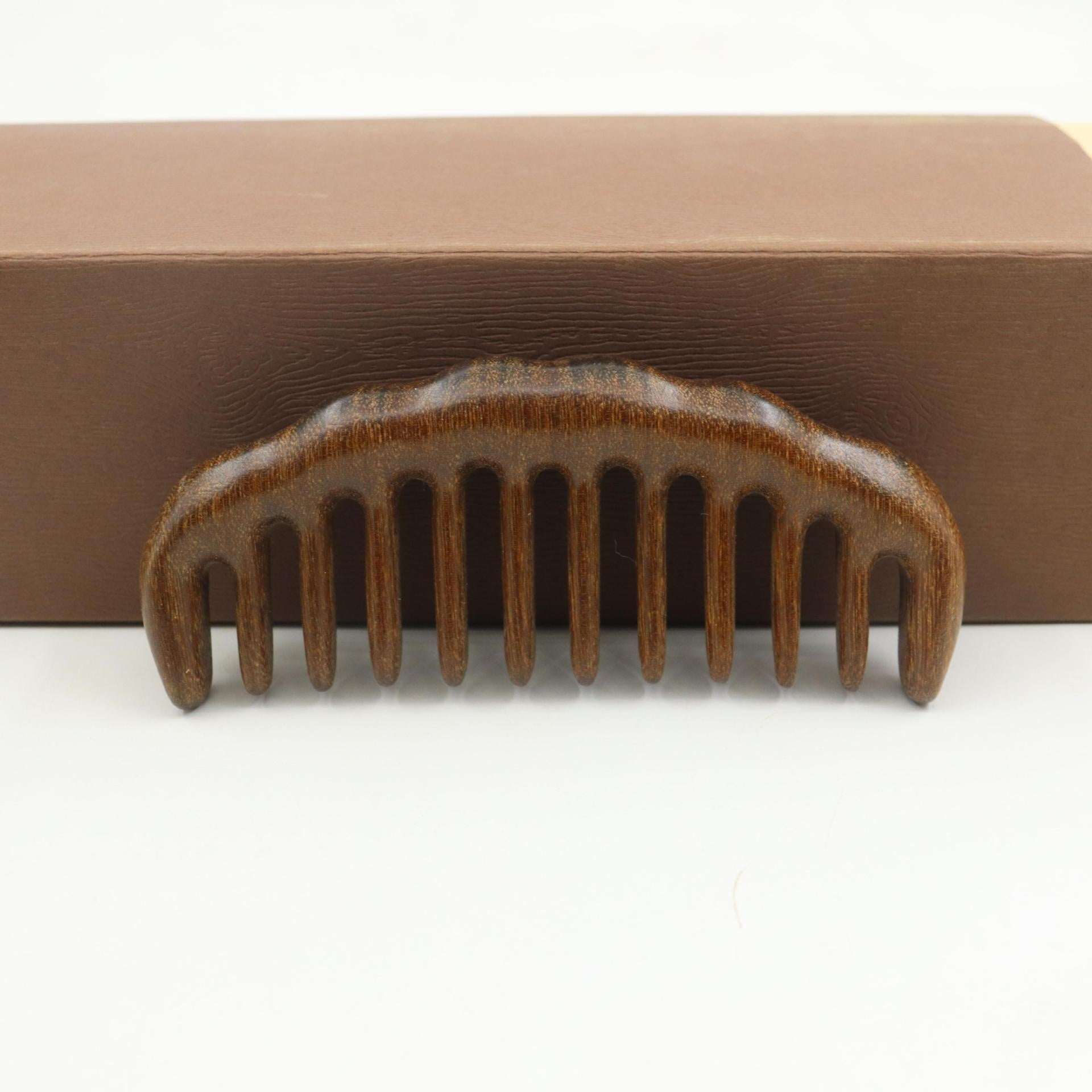 New Golden Sandalwood Thick Carved Wooden Comb