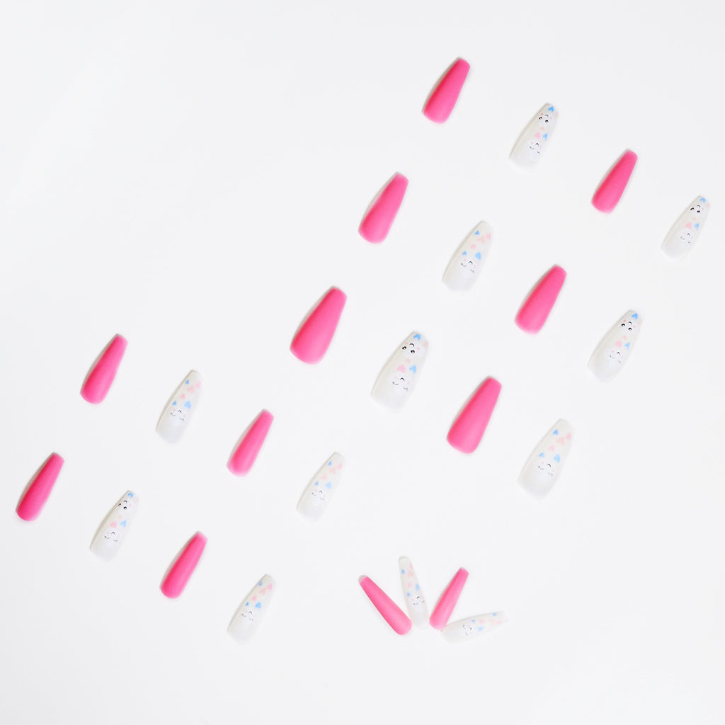 Misty Clouds Smiling Face Nail Stickers Nail Shaped Piece
