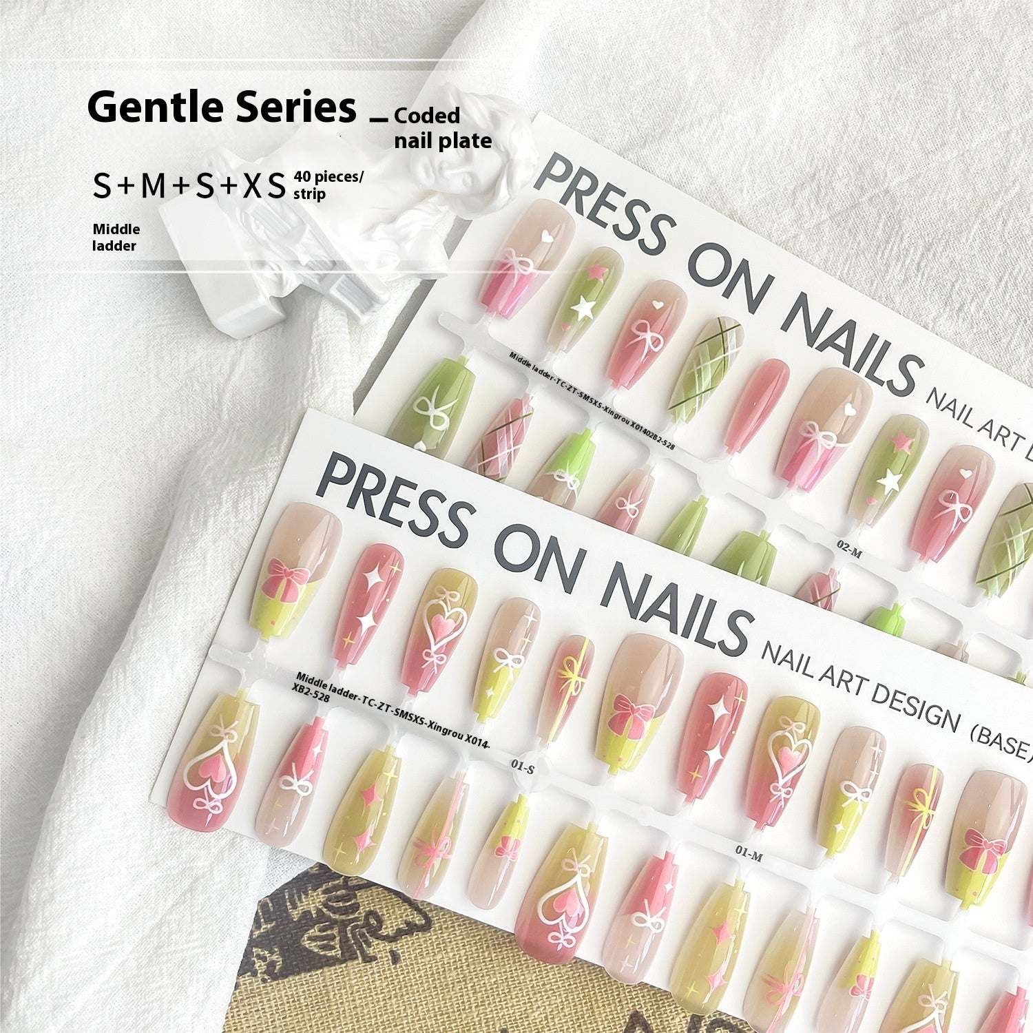 Dopamine Sweet Cool INS Style Dark French Fake Nail Tip