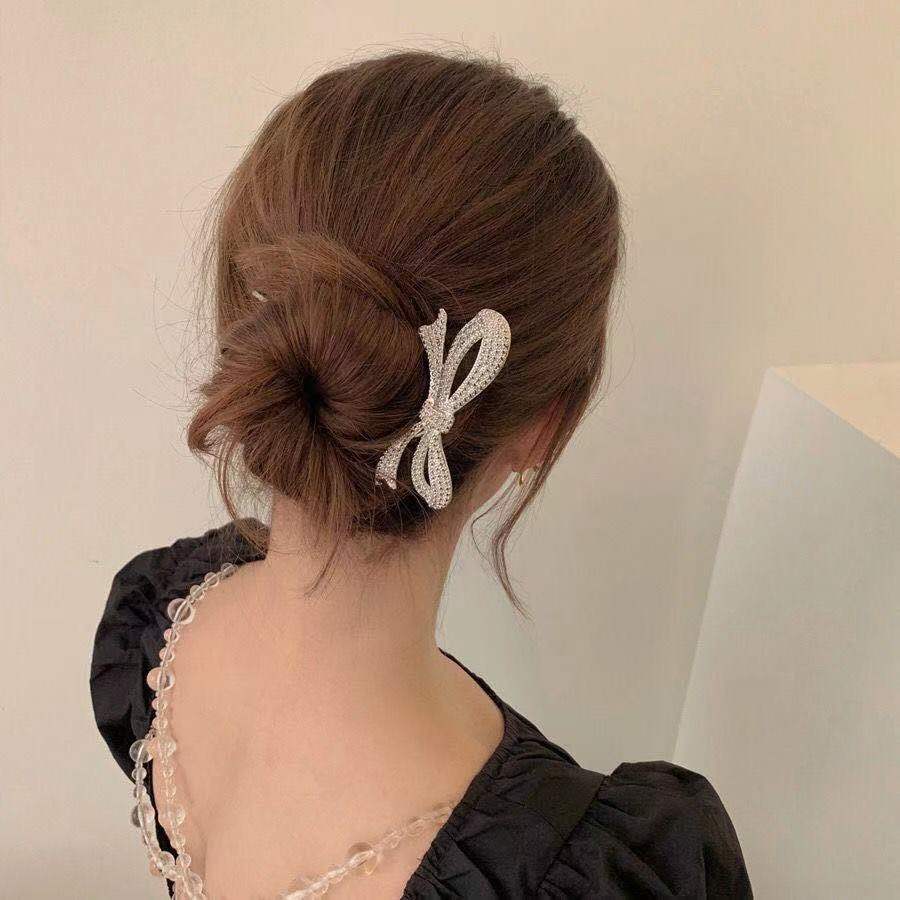 Retro Metal Bow Hairpin Japanese Sweet