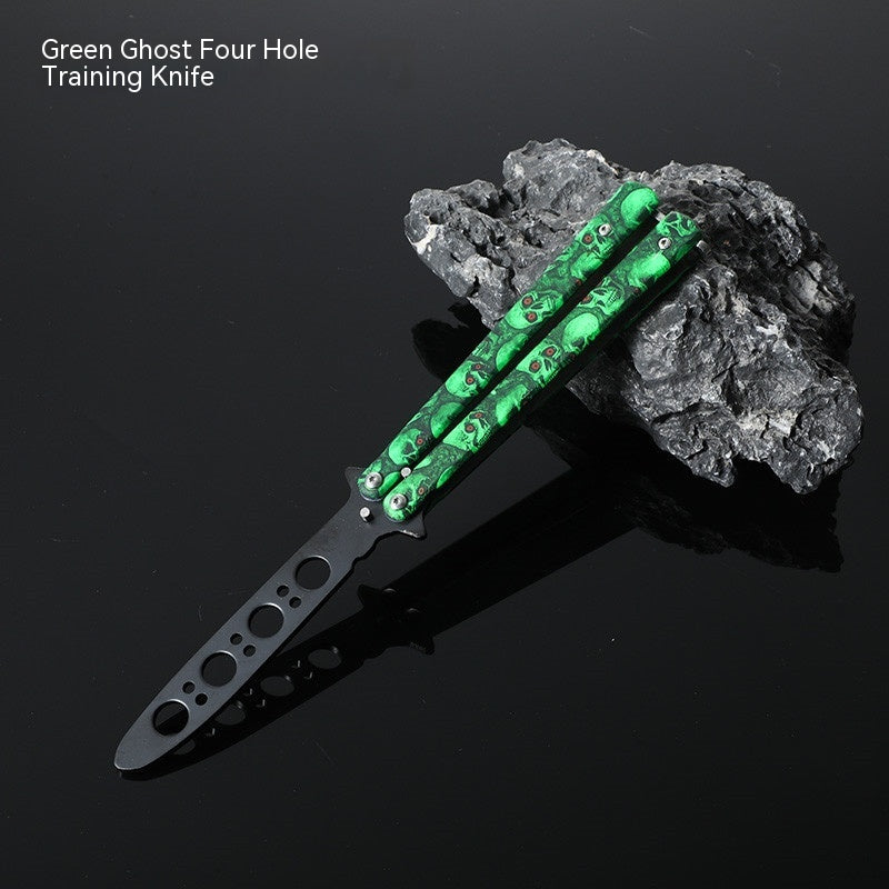 Butterfly Comb Folding Training Knife Stainless Steel Swing Knife