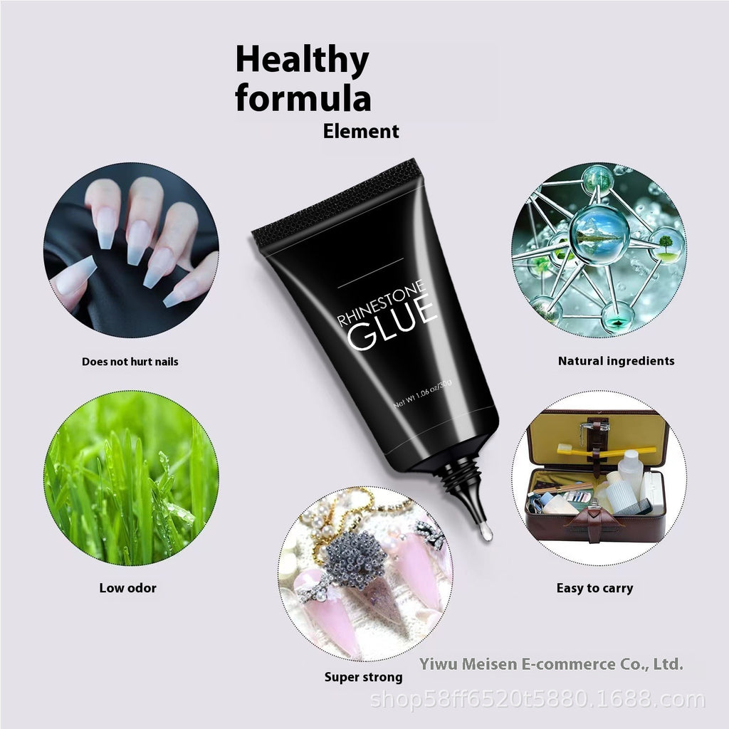 RhineStone 30g Black Technology Nail Tip Art Solid Magic Hose Gel Fake Glue Stick