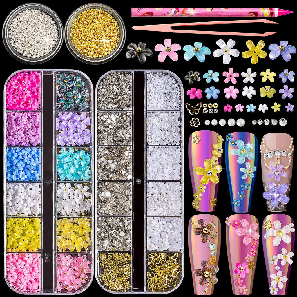 Nail Ornament Bow Pearl Accessories Suit