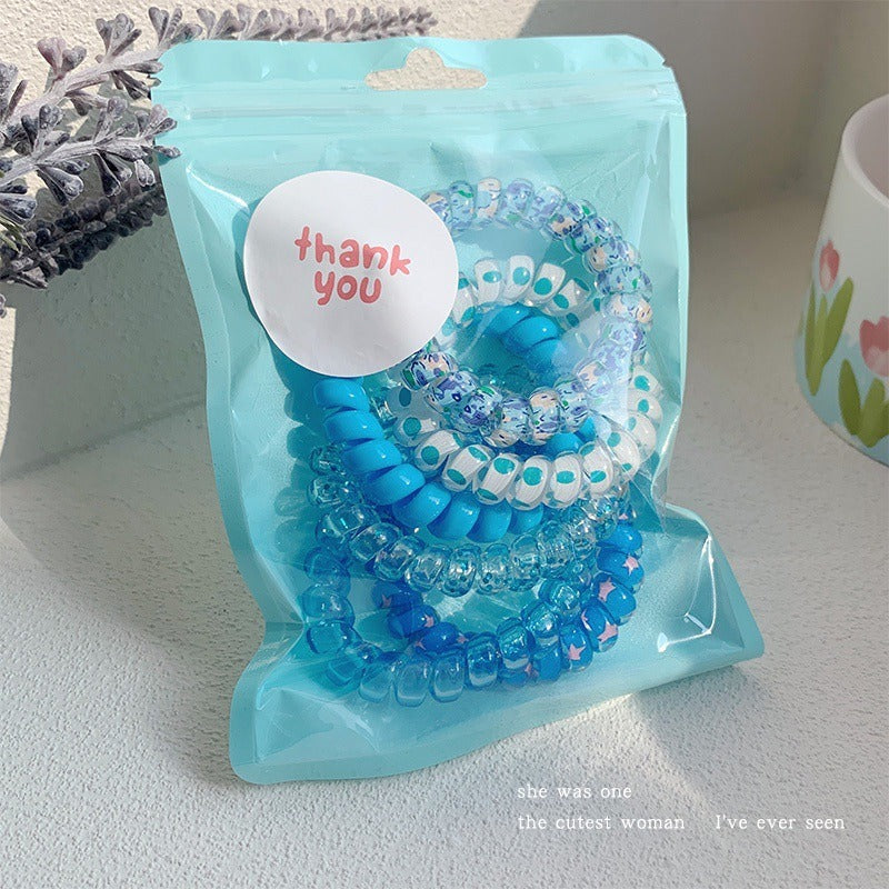 Telephone Wire Hair Ties Hair Rope Hair-binding High Elasticity Not Tight Hair