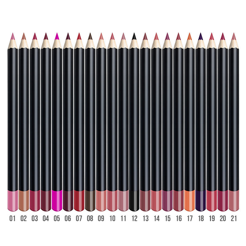 Lip Liner 3 In 1 Multifunctional Eyeliner Eyebrow Line 21 Color Wood