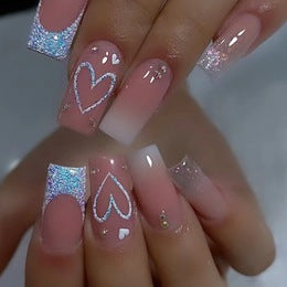 24 Pieces Nail Art High Fashion Simple Rhinestone Butterfly Flower Cow Wear Nail