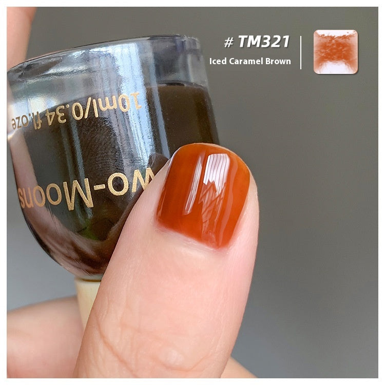Two-Moons Summer Nail Polish Baking-free Non-tearing Jelly Juicy Grape Amber Strawberry Chopsticks