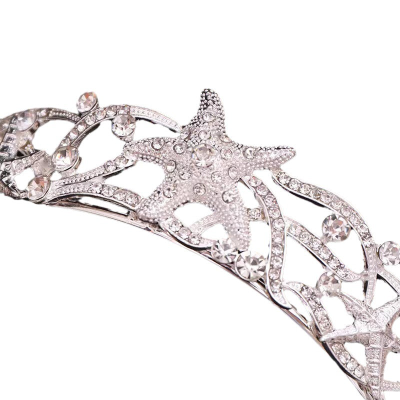 Starfish Alloy Rhinestone Beautiful Headdress