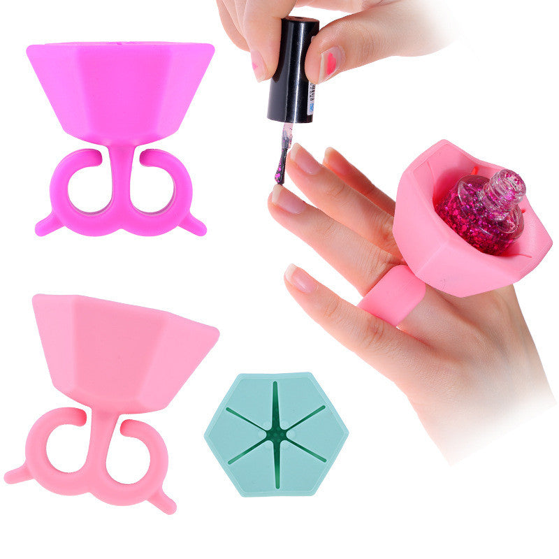 Beauty Tool Wearable Nail Polish Bottle Holder Silicone Mold