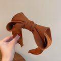 Retro Solid Color Three-dimensional Multilayer Bow Headband