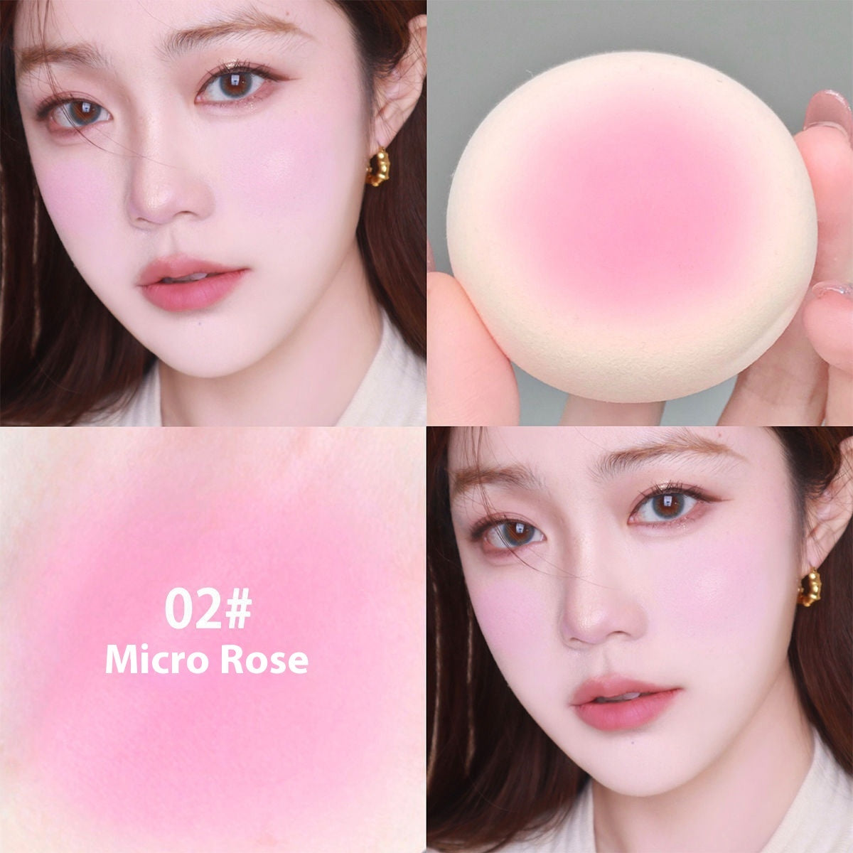 La mei la Monochrome Ice Cube Blush Ins Brightening Color Rendering Long-lasting Natural Delicate