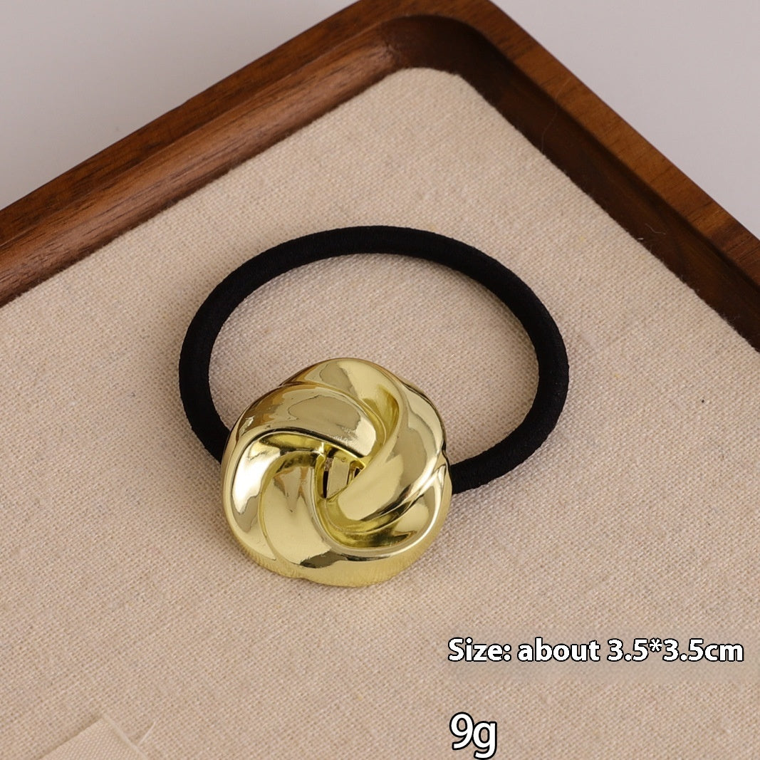 European And American Cold Style Geometric Metal Concave-convex Stretch Retro Head Rope